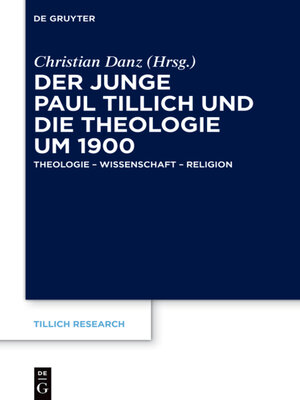 cover image of Der junge Paul Tillich und die Theologie um 1900